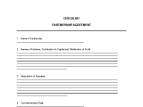 Checklist Partnership Agreement